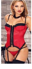 Soft Red Satin Bustier